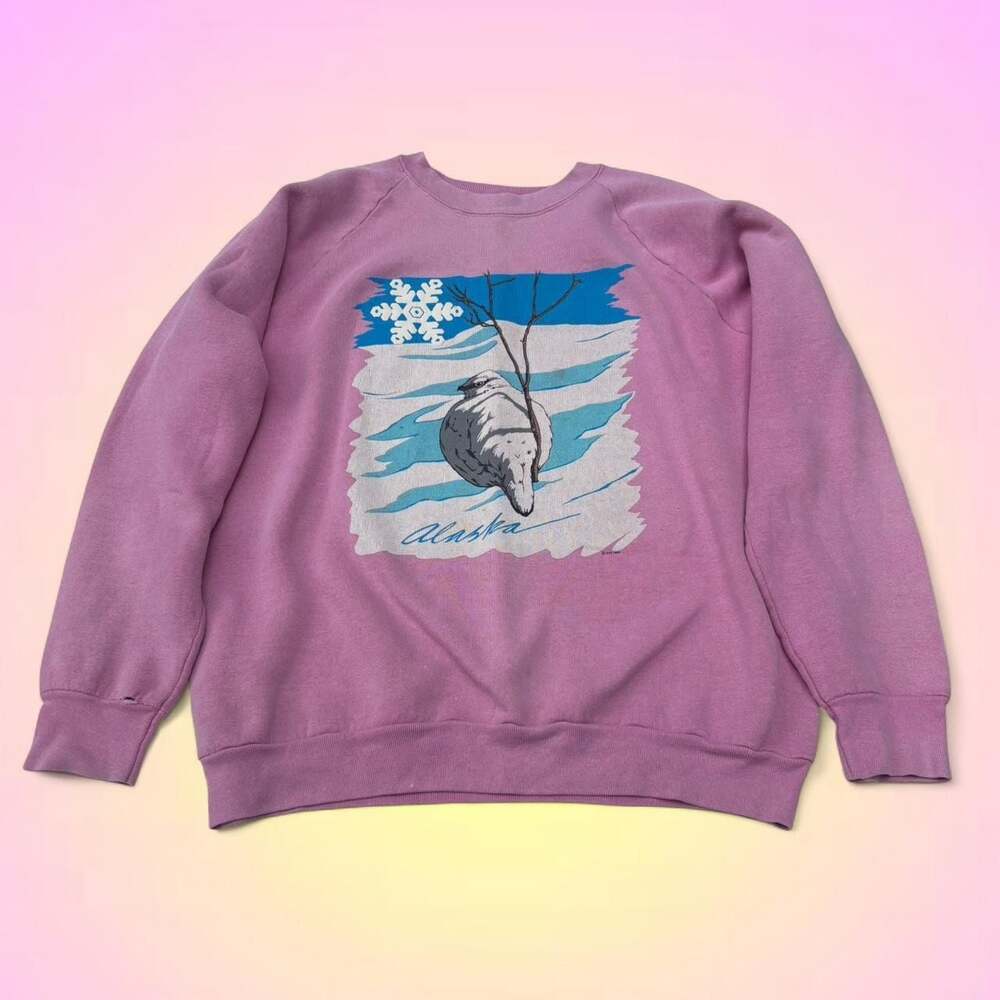 Vintage 1989 Fruit of the Loom Alaska Graphic Sweatshirt